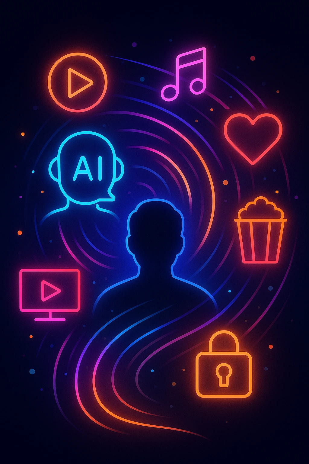 Abstract AI entertainment hero image